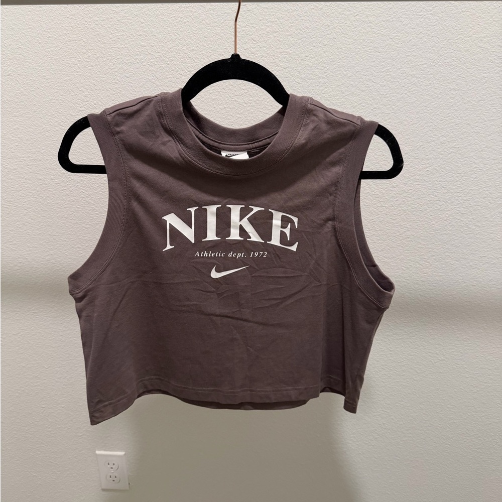 Nike Women's Dark Brown Crop Top